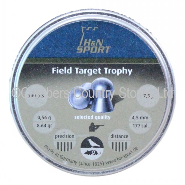 H & N Air Rifle Pellets Field Target .177 x 500 Cambers Country Store